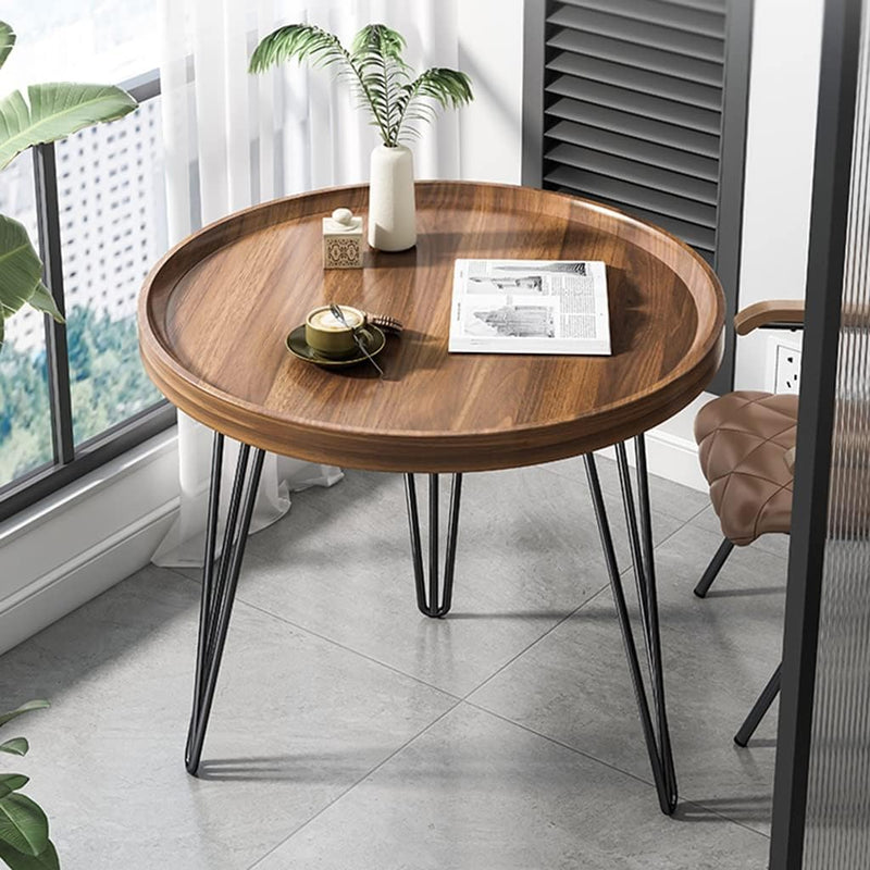 Mesas de Canto Tampo MDF Estrutura Metal 3 Peças