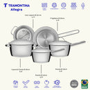 Jogo de Panelas Inox Allegra 5 Peças