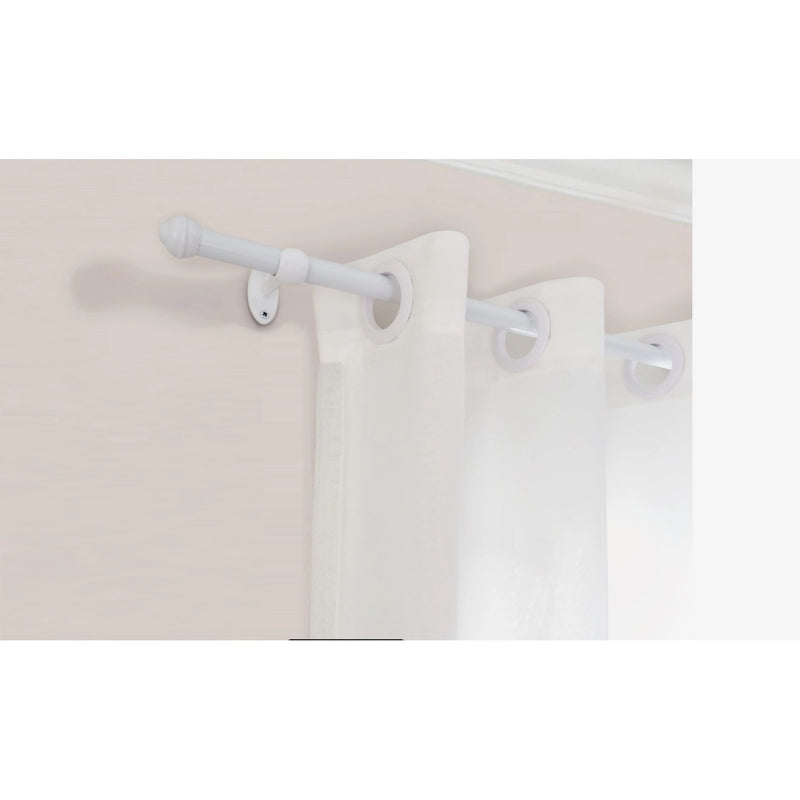 Kit Varão Para Cortina Pratiko Pro Branco 1,5m x 19mm