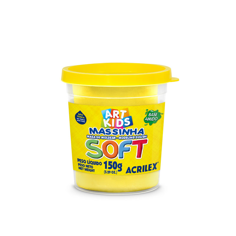 Massinha para Modelar Soft Amarrelo Limão 150g