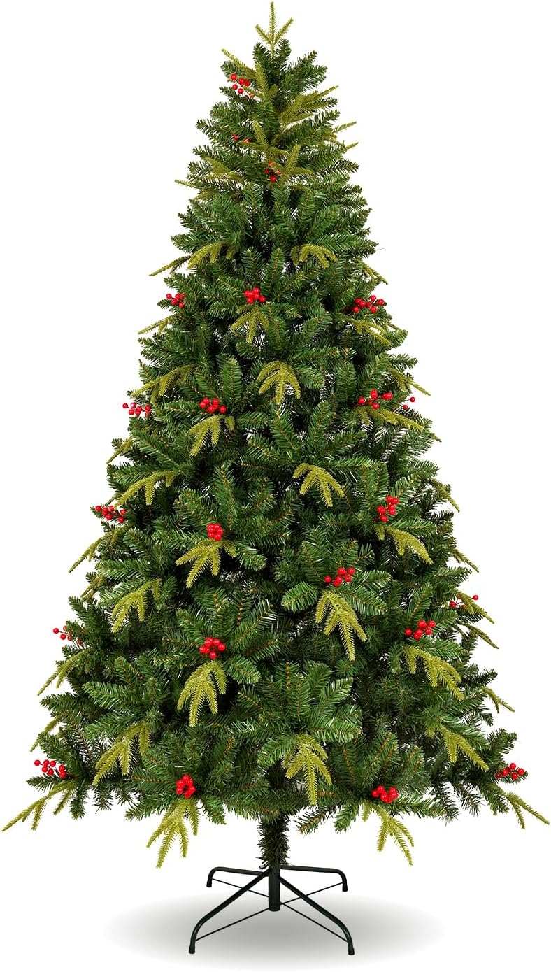 Árvore de Natal com Frutas Vermelhas 750 Galhos 180cm