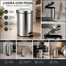 Lixeira Redonda Inox 12L