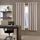 Cortina Corta Luz Ilhós Bege Duna 260x250cm