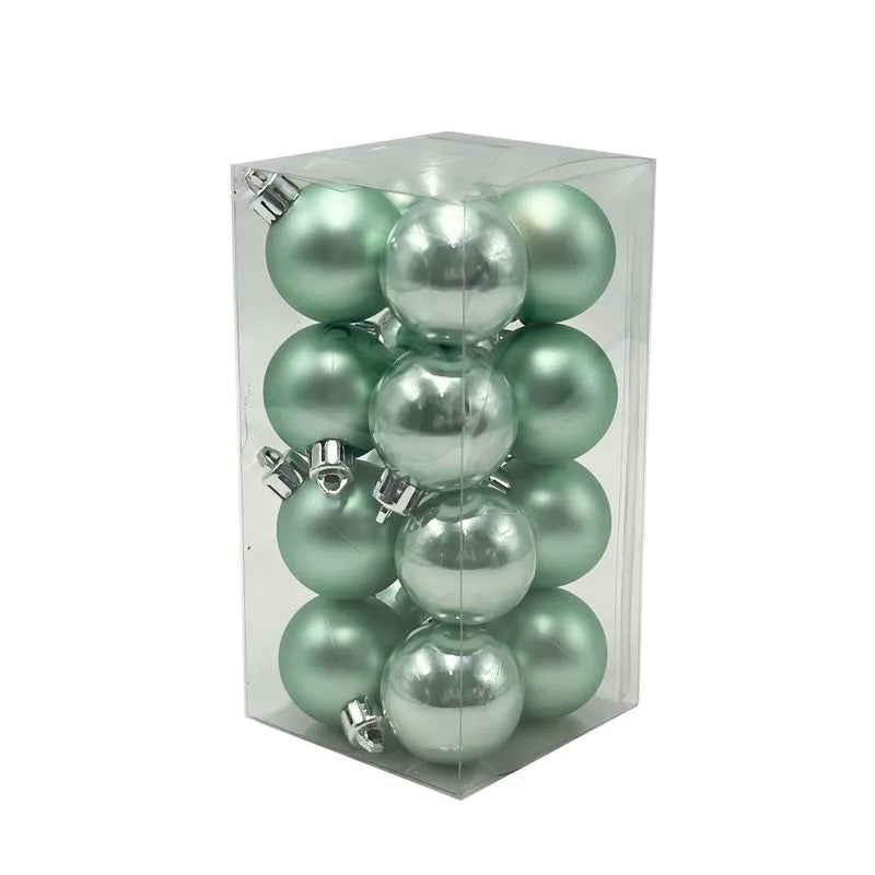 Bolas Natalinas Verde 8cm 16 Peças