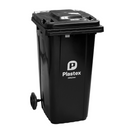 Lixeira Contentora com Rodas Preta 240L