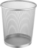 Lixeira de Metal Redonda Prata 8,5L