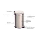 Lixeira com Pedal Inox 12L