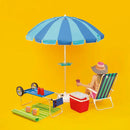 Carrinho de Praia Multiuso Azul