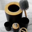 Conjunto para Banheiro Bambu Preto 6 Peças
