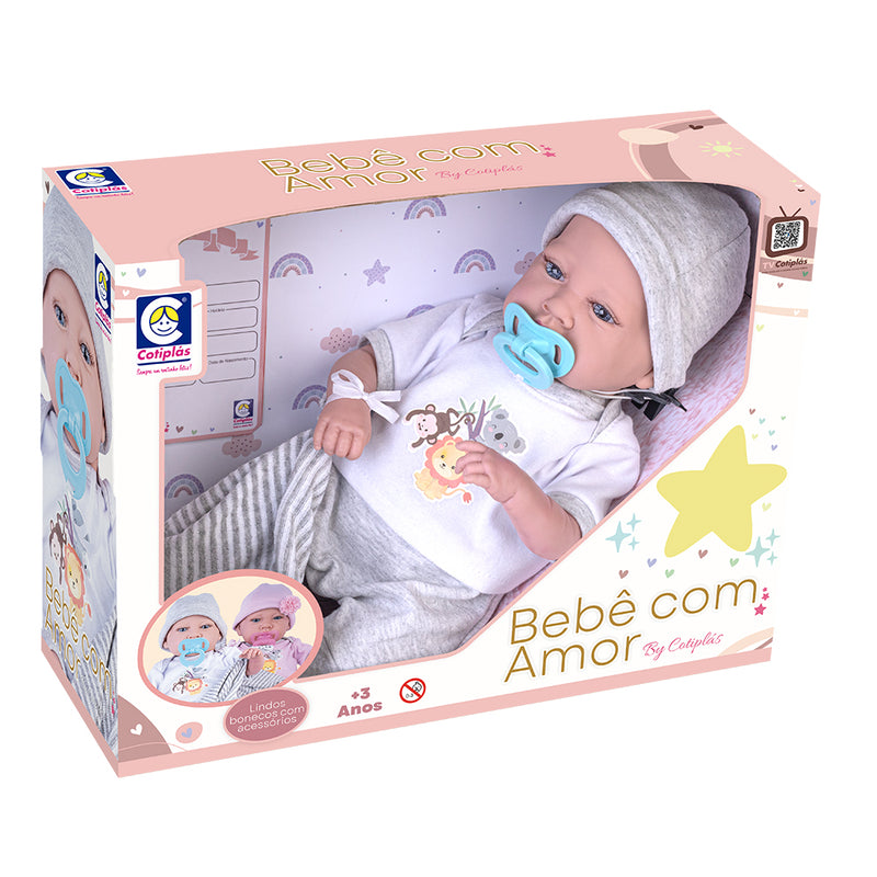 Boneca Bebê Com Amor By Cotiplás Menino