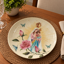 Prato Sobremesa Decorativo Raízes de Fé 19cm