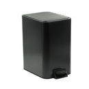 Lixeira Inox Retangular Preta 10L