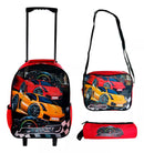 Kit Mochila de Rodinha + Lancheira + Estojo Infantil Speed Up