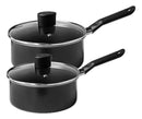 Jogo de Panelas Antiaderente Ebony Preto 7 Peças
