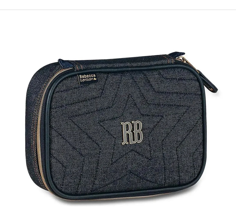 Estojo 36 Pens Jeans Denim Vintage