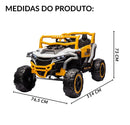 Mini Carro UTV Elétrico com Controle Laranja 12v