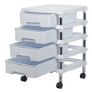 Gaveteiro Rattan 4 Gavetas Pequenas Branco