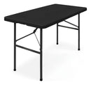 Mesa Dobrável Plástica Preta 120cm
