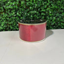 Fita Natalina Aramada Vermelha e Dourada 6,3cm x 9m