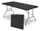 Mesa Dobrável Plástica Preta 180cm