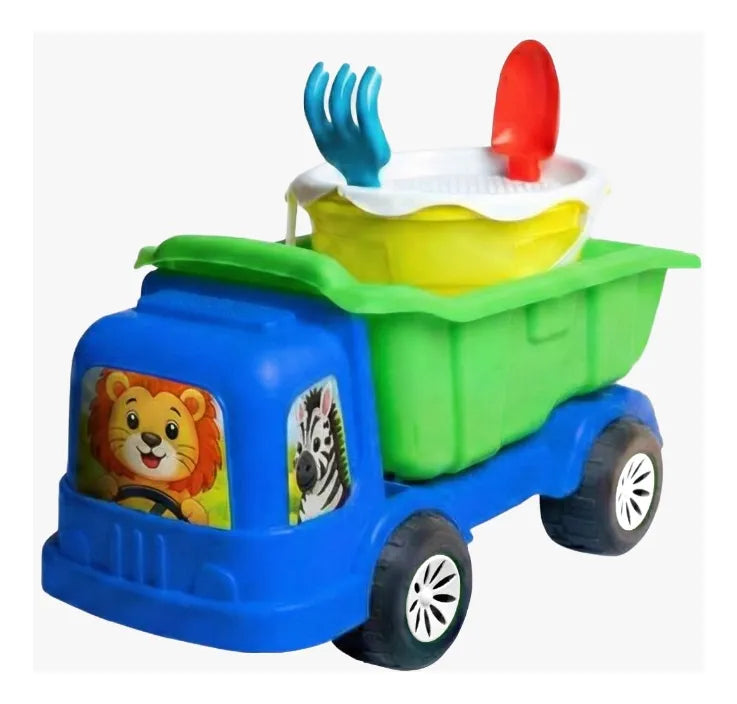 Kit Carrinho Infantil Caçamba de Praia
