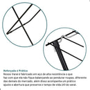 Varal de Chão Portátil Aço Preto