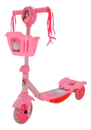 Patinete Musical Com Luzes e Cestinha Rosa Princesas
