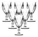 Jogo de 6 Taças para Água Clear Vitral