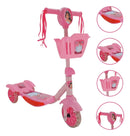 Patinete Musical Com Luzes e Cestinha Rosa Princesas