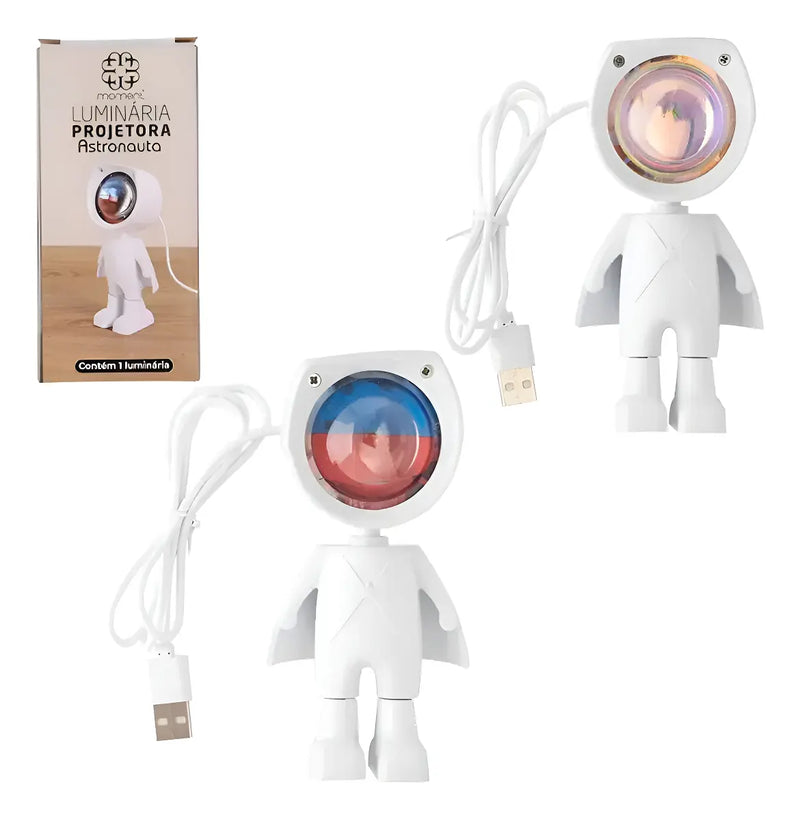 Luminária Projetora Astronauta USB