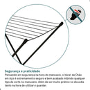 Varal de Chão Portátil Aço Preto
