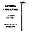 Bengala Alumínio Dobrável com Extensor 93cm