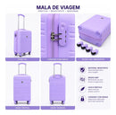 Mala de Viagem Bordo Mão P Abs com Trava Lilás 10kg