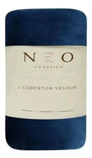 Cobertor Velour Azul Marinho Queen