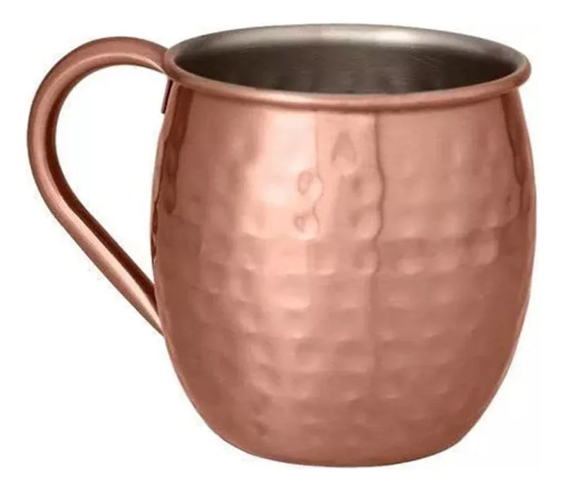 Caneca Martelada Rose Gold 500mL