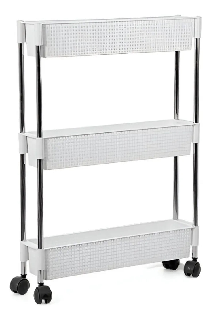 Organizador Multiuso Rattan 3 Andares Branco