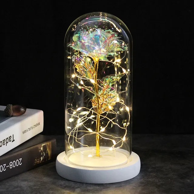Flor Rosa Enfeite Decorativo Led