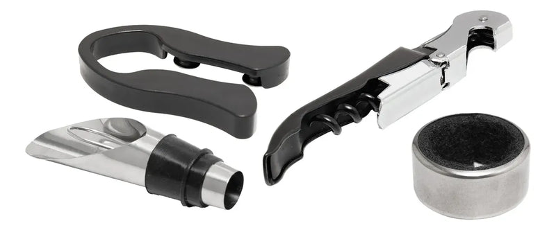 Conjunto para Vinho Inox 4 Peças