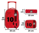 Kit Mochila de Rodinha Infantil Futebol 3 Peças