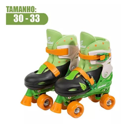 Patins 4 Rodas Roller 30/33 Verde