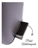 Lixeira Retangular Preta com Tampa de Bambu 5L