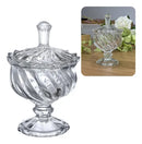 Potiche de Vidro com Pé Mireya 15cm