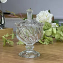 Potiche de Vidro com Pé Mireya 15cm