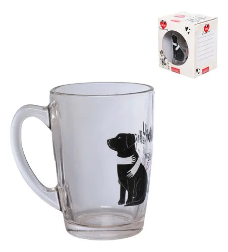 Caneca de Vidro Meu Melhor Amigo é Peludo 320mL