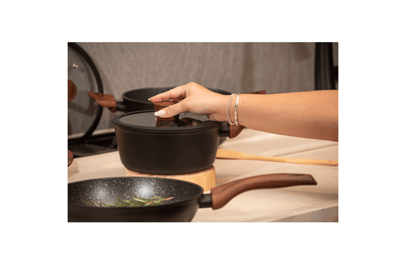 Jogo de Panelas Ceramic Life Sirius Preto 4 Peças