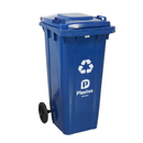 Lixeira Contetora com Rodas Azul 120L