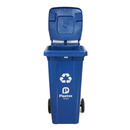 Lixeira Contetora com Rodas Azul 120L