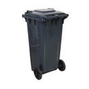 Lixeira Contetora com Rodas Cinza 120L