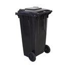 Lixeira Contetora com Rodas Preto 120L