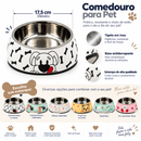 Comedouro para Pet Tigela Inox 17,5cm